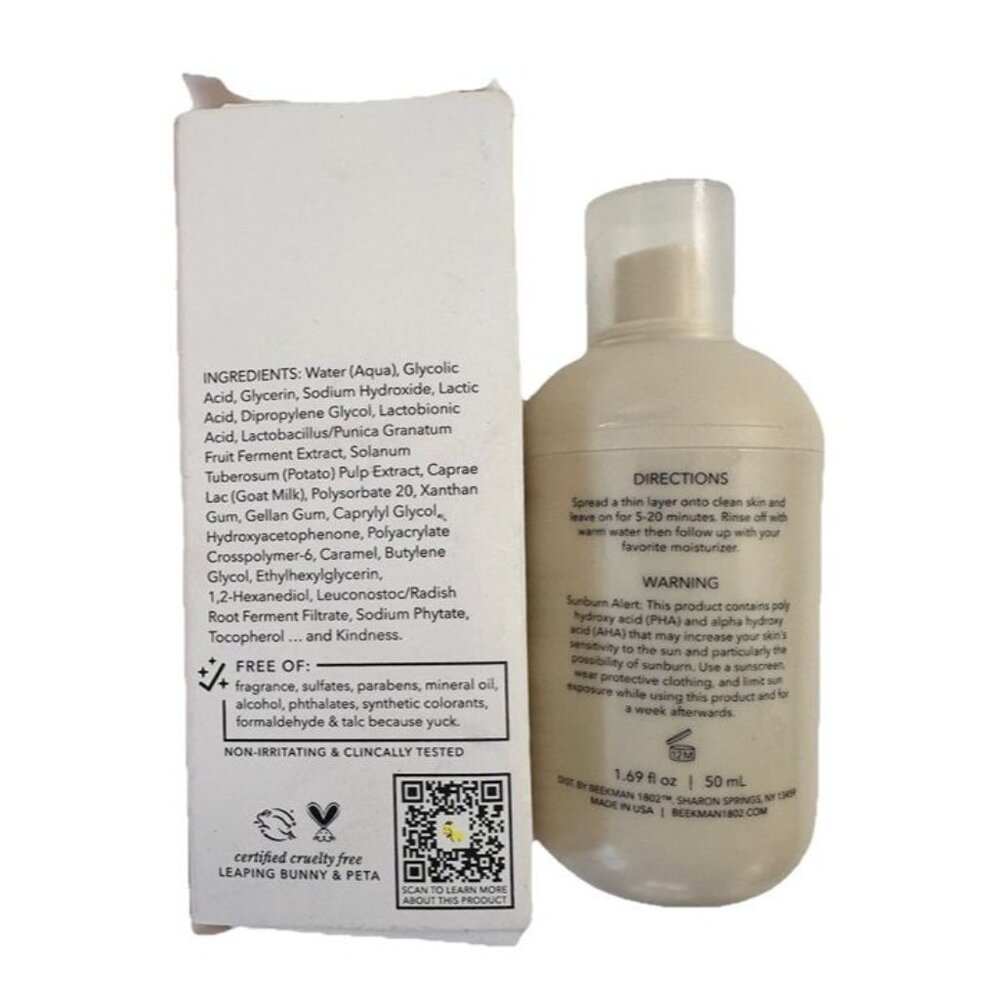 Beekman 1802 Potato Peel Rapid Resurfacing Milk Facial 1.69 fl oz New In Box - Picture 3 of 3